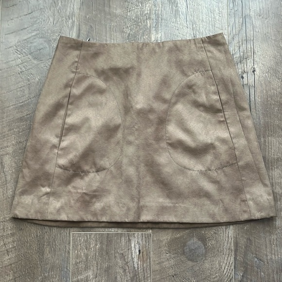 Zara brown mini skirt with pockets s - Picture 1 of 4